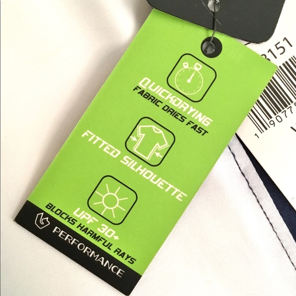 Burnside Mens Performance Long Sleeve Tee Shirt Size XLarge Blue & White - Picture 6 of 7